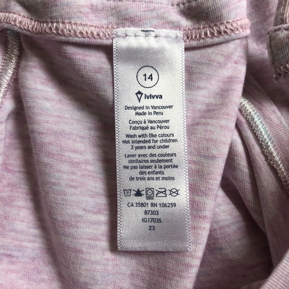 Ivivva Quiet Moments Heather Metallic Splatter Top - Picture 7 of 9